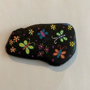 Hand painted butterflies tile